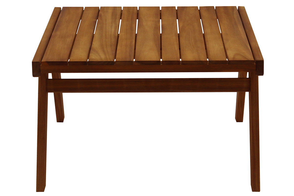 Table basse de jardin en bois massif L65 cm TIDAK