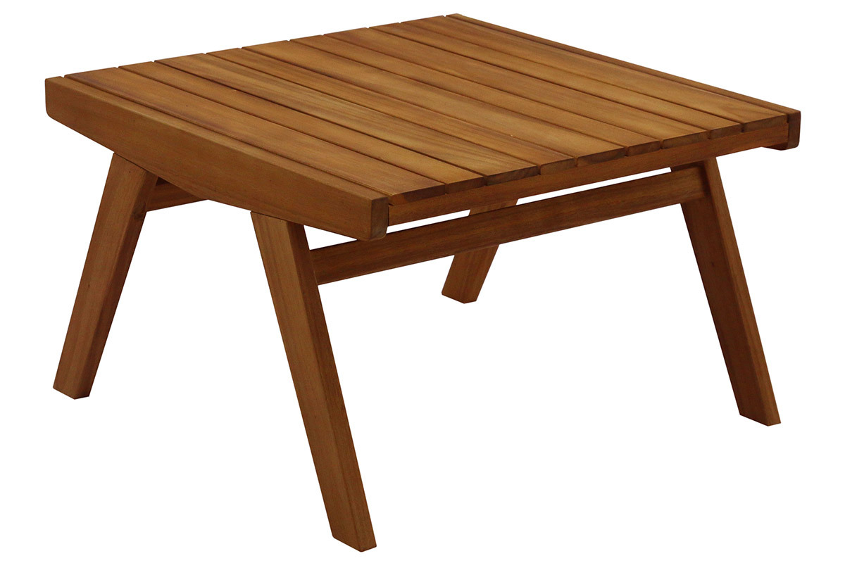 Table basse de jardin en bois massif L65 cm TIDAK