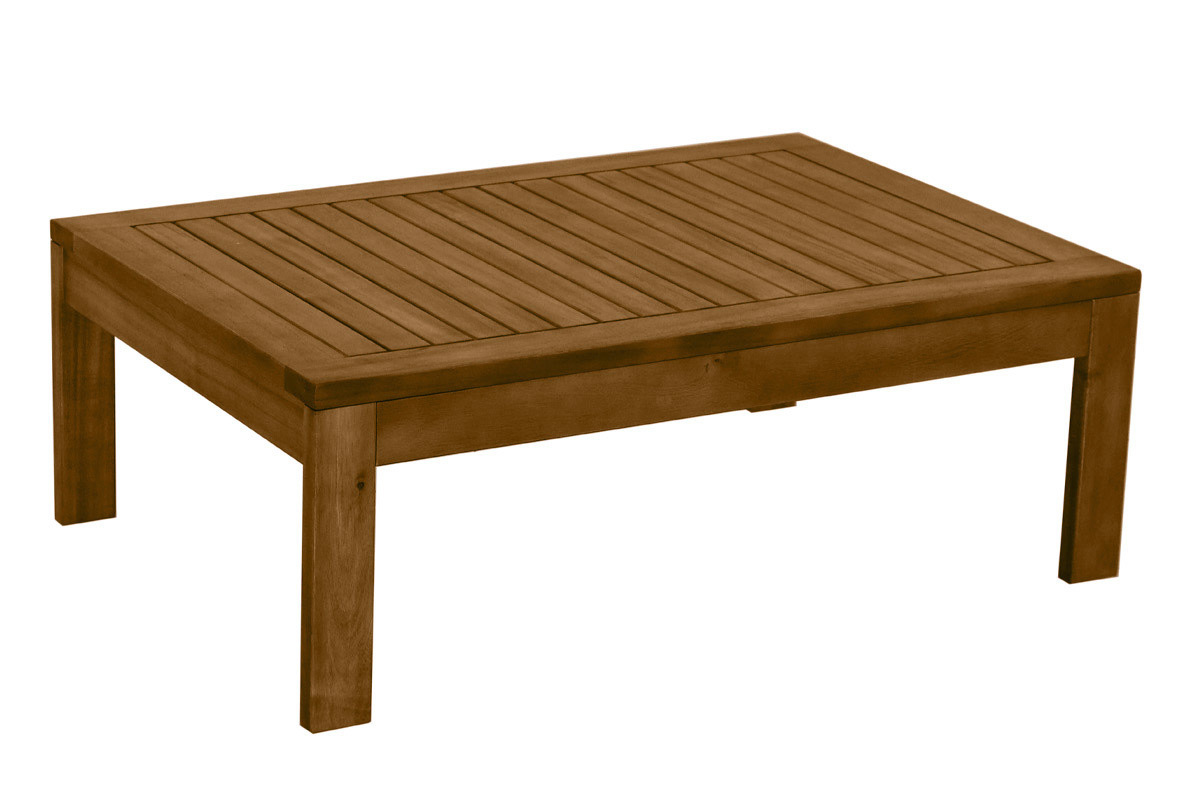 Table basse de jardin en bois massif L90 cm SALVADOR