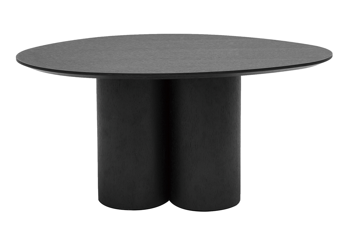 Table basse design bois noir L78 cm HOLLEN