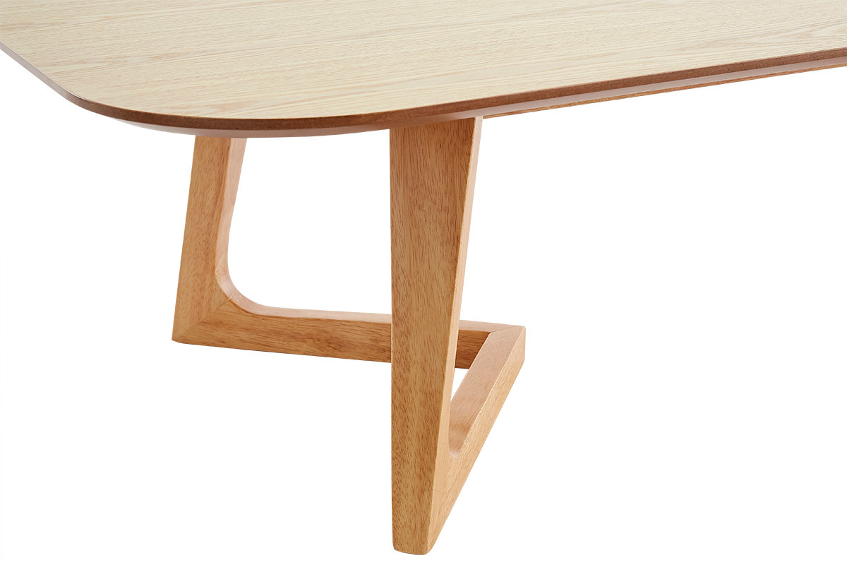 Table basse rectangulaire scandinave bois clair L150 cm JUKE