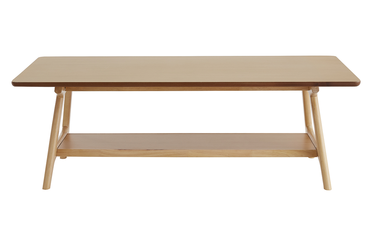 Table basse rectangulaire scandinave finition chne L120 cm BAKAR