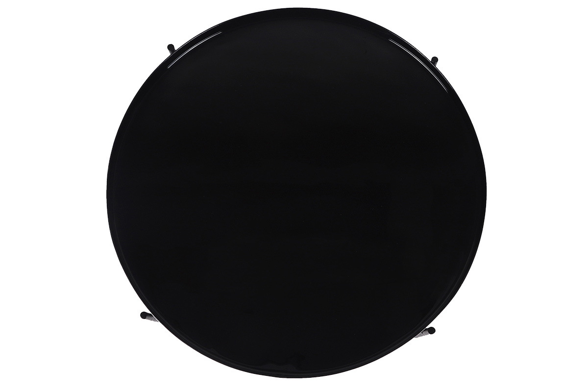 Table d'apppoint ronde avec plateau rversible bleu canard / noir D51 cm SATEEN