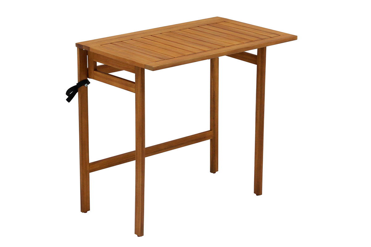 Table de balcon pliante en bois massif L80 cm CARMEN