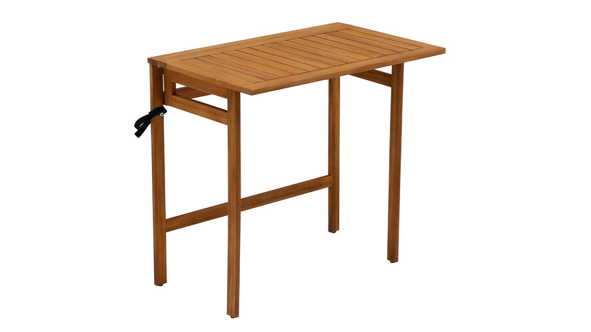 Table de balcon pliante en bois massif L80 cm CARMEN