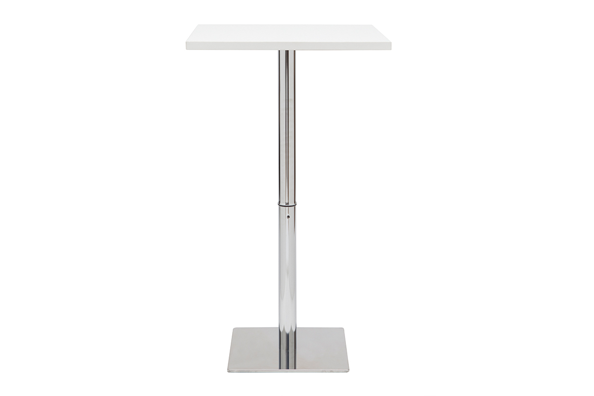 Table de bar design carre blanche L60 cm JACK