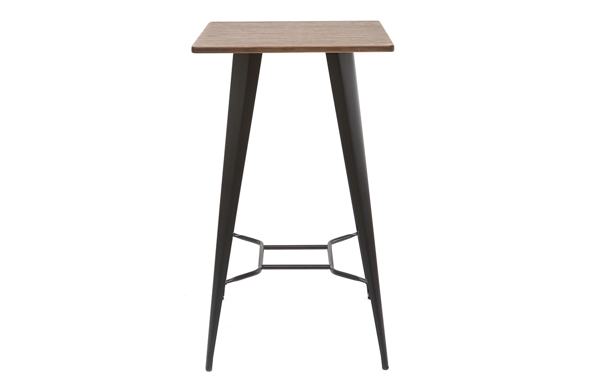 Table de bar mtal noir L60 cm HOCKER