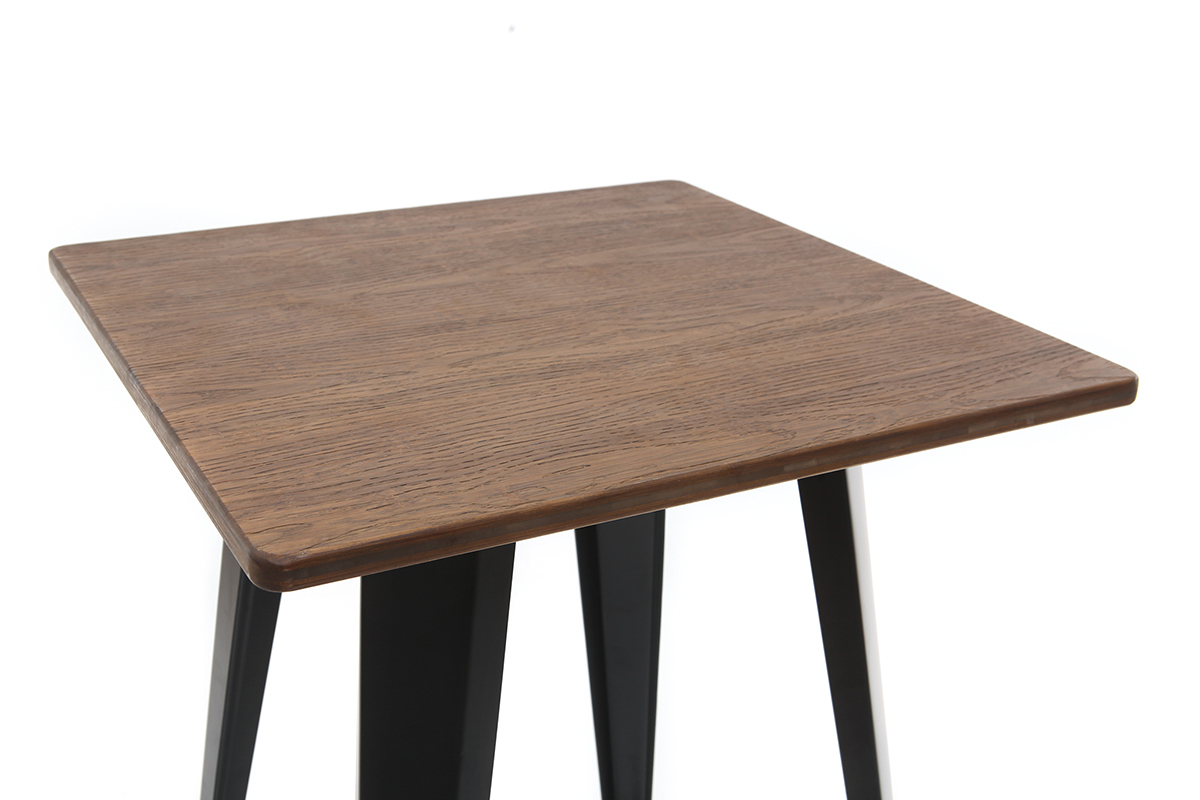 Table de bar mtal noir L60 cm HOCKER