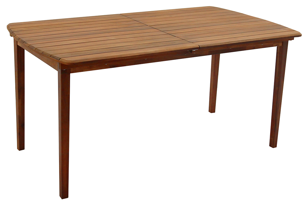 Table de jardin extensible rectangulaire en bois massif L160-210 cm CANOPEE