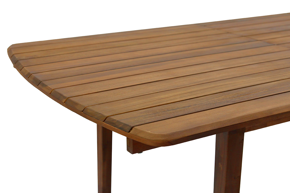 Table de jardin extensible rectangulaire en bois massif L160-210 cm CANOPEE