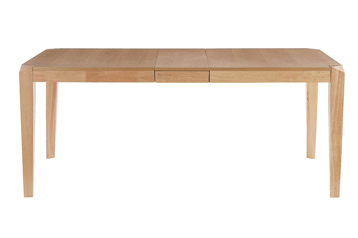 Table extensible rallonges intgres rectangulaire en bois clair L150-180 cm BOLLY