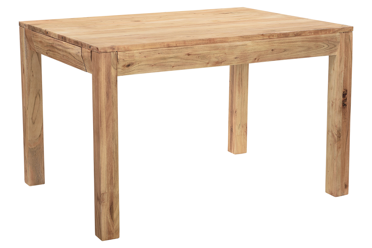 Table extensible rallonges intgres rectangulaire en bois massif L120-210 cm BALTO