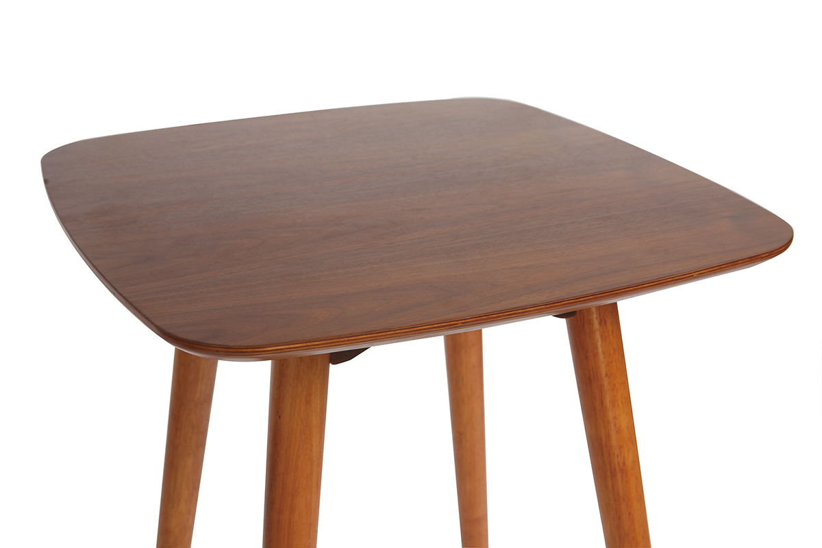 Table haute carre noyer BALTIK