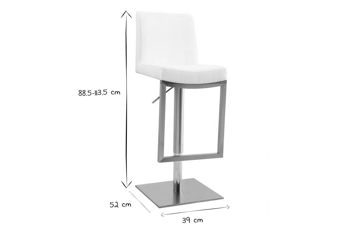 Tabouret de bar design blanc KYLE