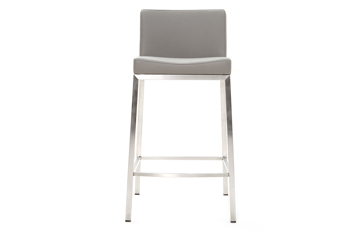 Tabouret design gris H66 cm (lot de 2) EPSILON