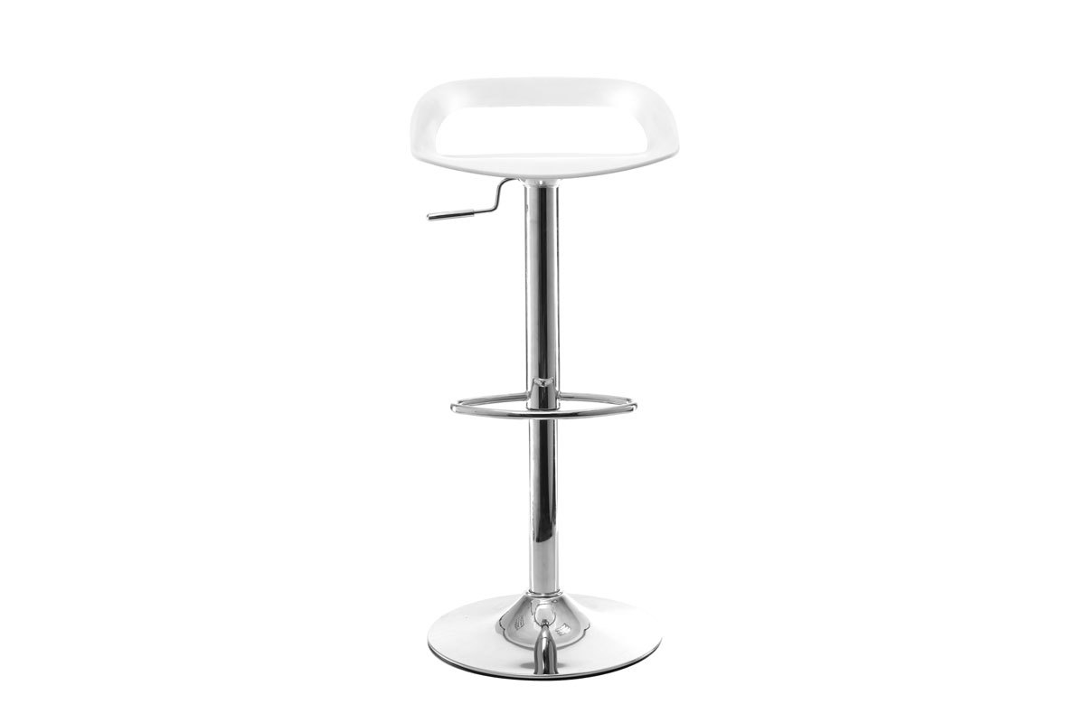 Tabourets de bar design blanc (lot de 2) PHENIX