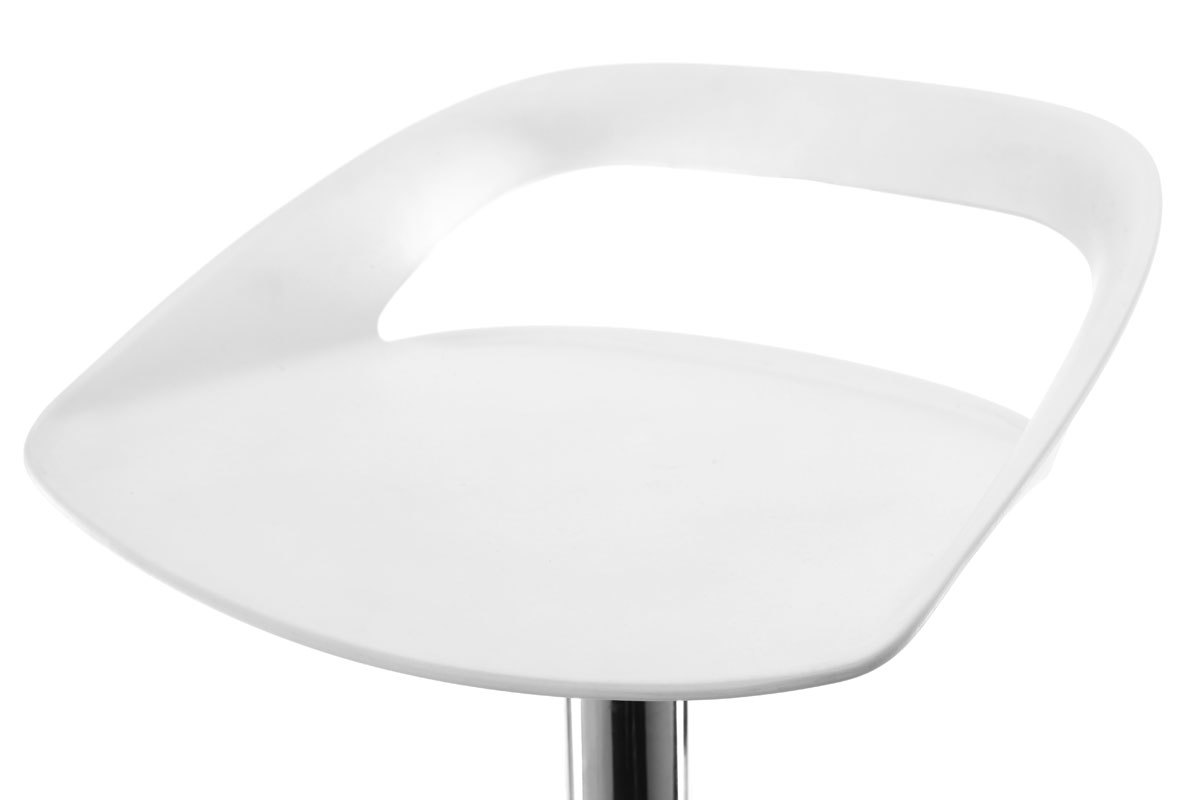 Tabourets de bar design blanc (lot de 2) PHENIX