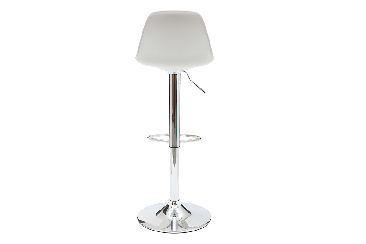 Tabourets de bar design blancs (lot de 2) STEEVY