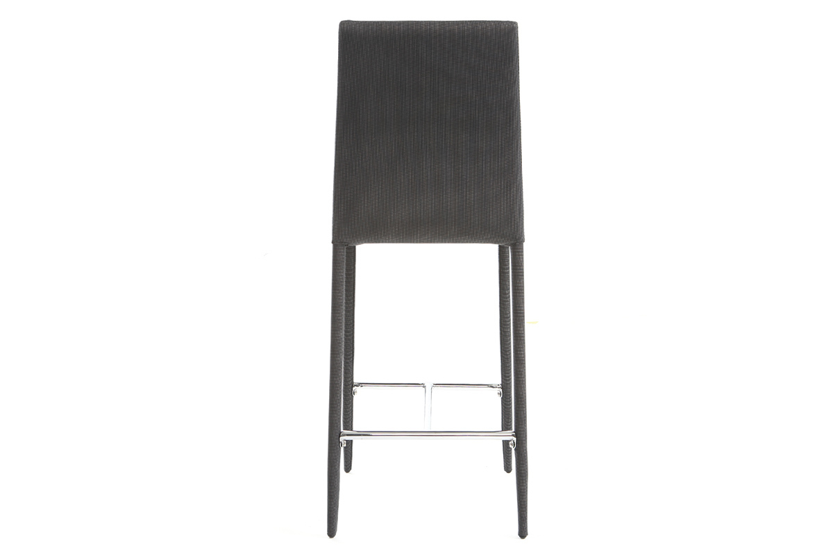 Tabourets de bar design gris anthracite (lot de 2) TALOS