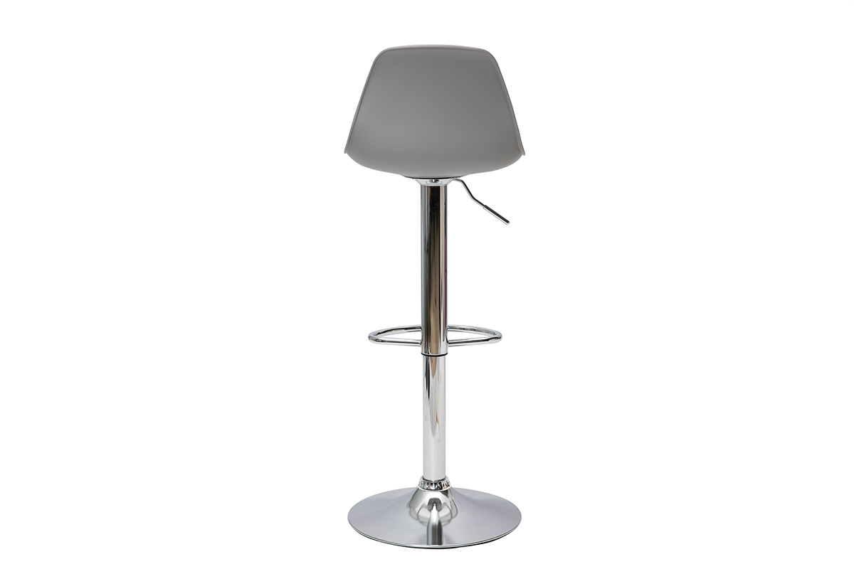 Tabourets de bar design gris clair (lot de 2) STEEVY