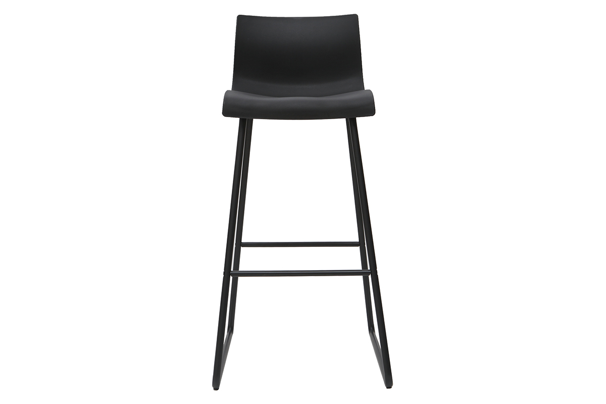 Tabourets de bar design noir 76 cm (lot de 2) ONA