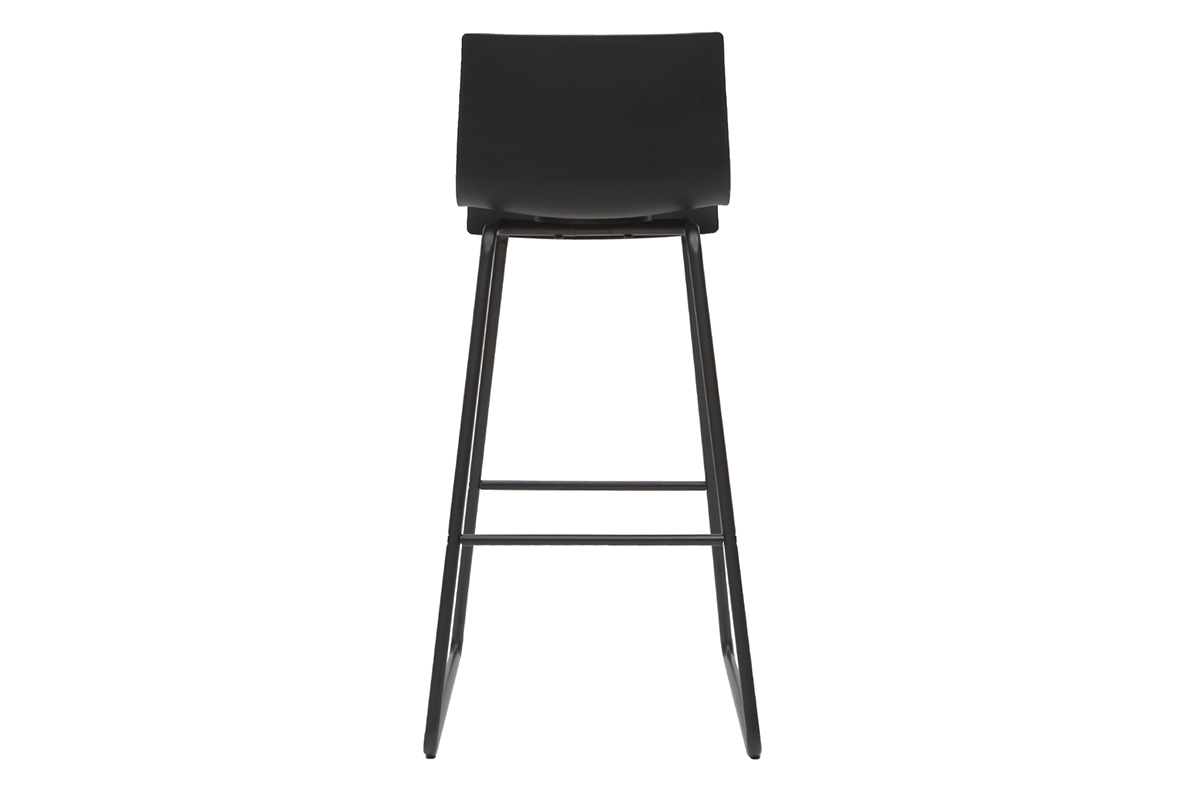 Tabourets de bar design noir 76 cm (lot de 2) ONA