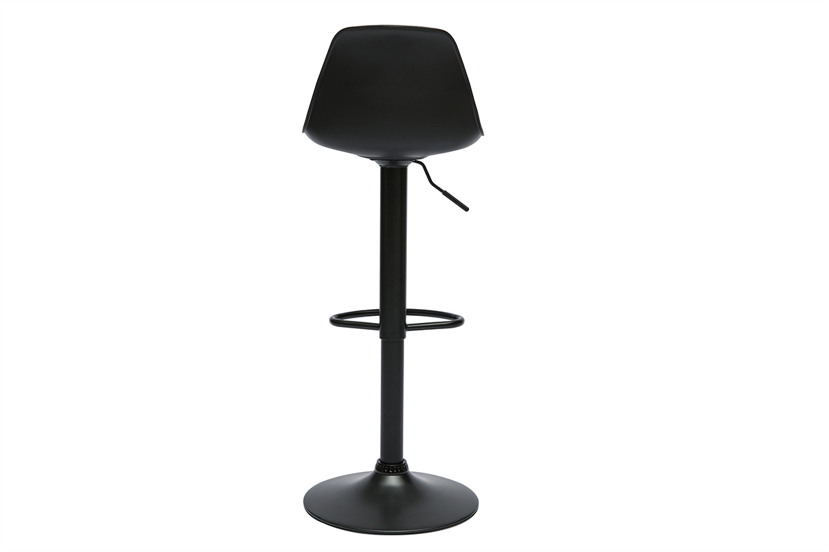 Tabourets de bar design noirs (lot de 2) STEEVY