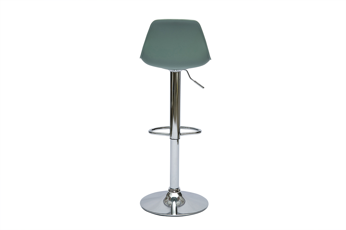 Tabourets de bar design vert de gris (lot de 2) STEEVY