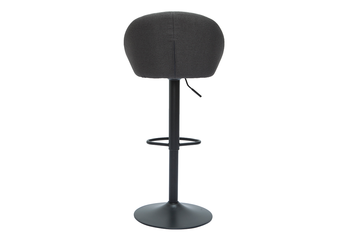 Tabourets de bar rglables design gris anthracite (lot de 2) SHERU