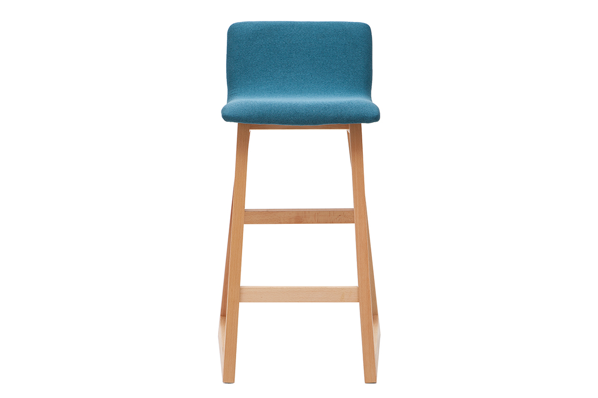 Tabourets de bar scandinaves bleu canard 65 cm (lot de 2) OSAKA