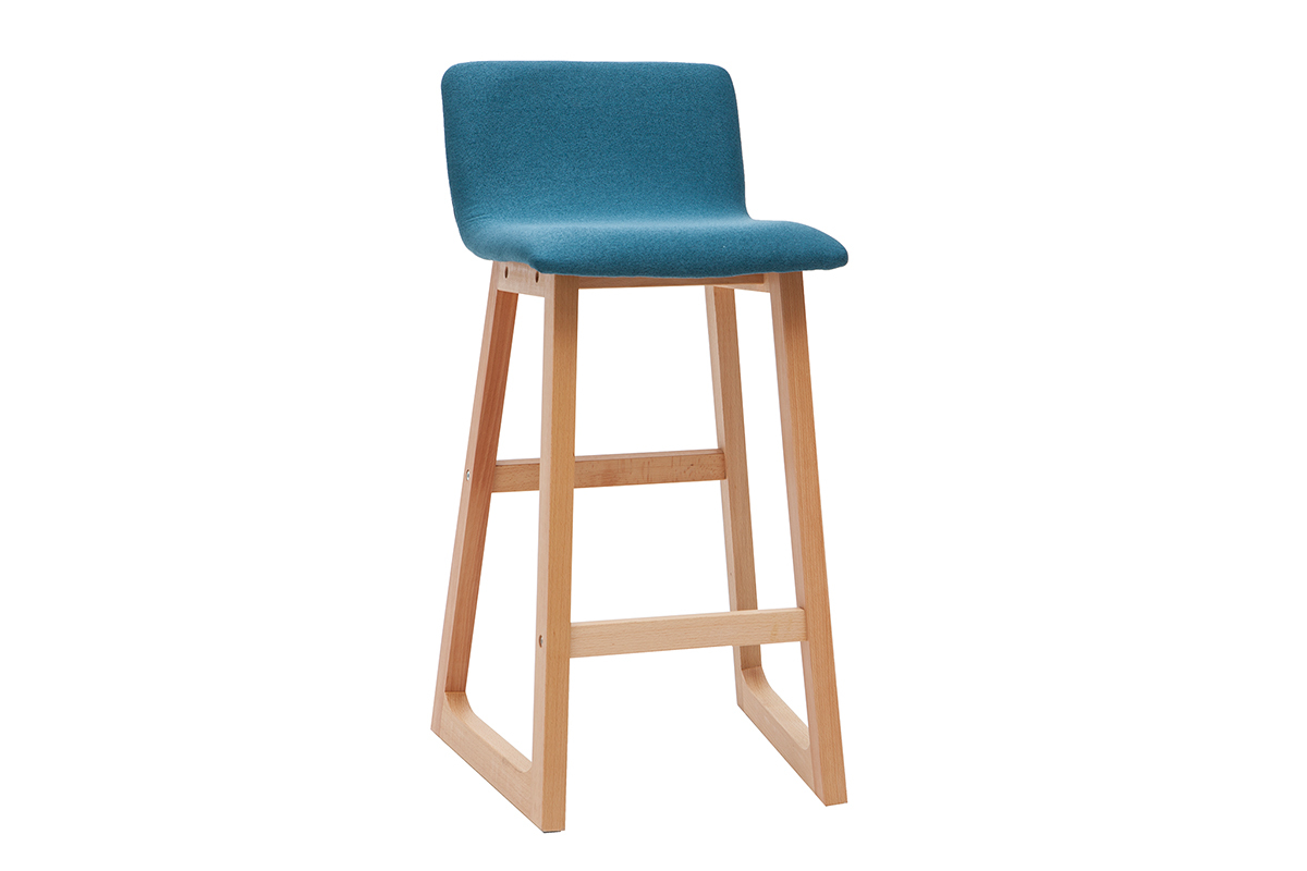 Tabourets de bar scandinaves bleu canard 65 cm (lot de 2) OSAKA