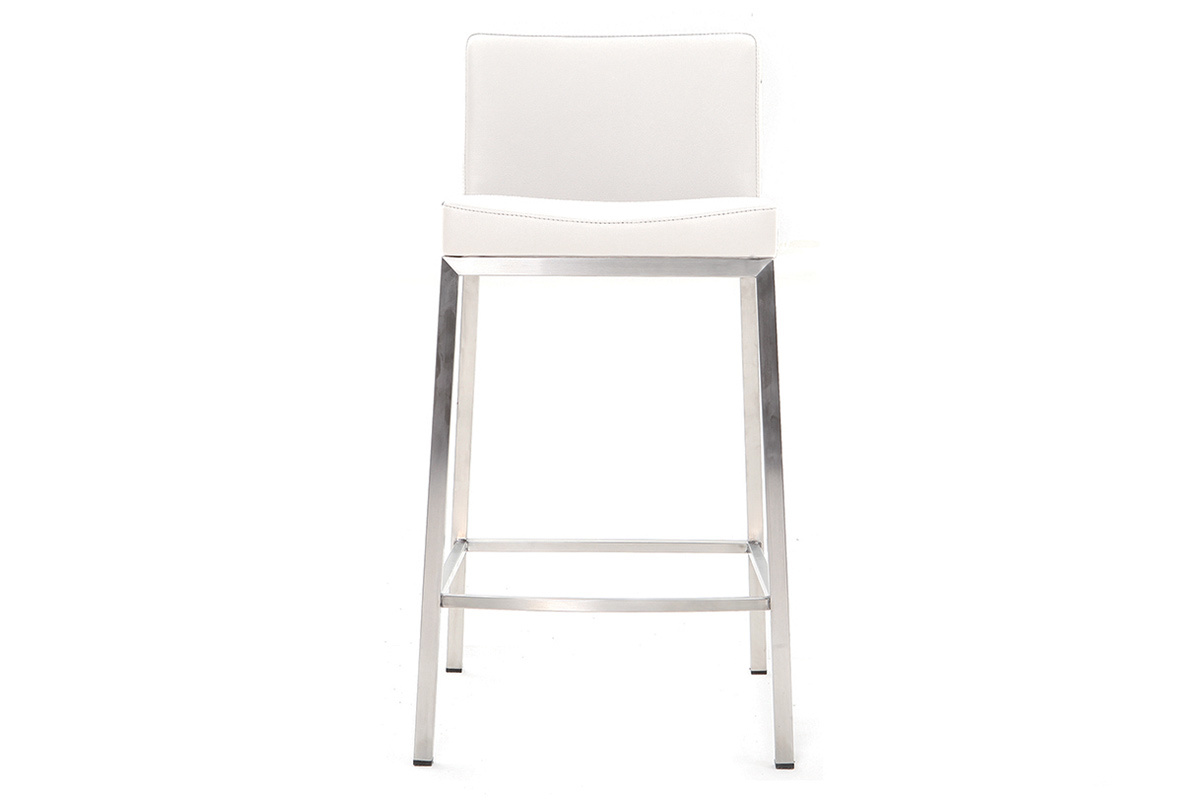 Tabourets design blanc H66 cm (lot de 2) EPSILON