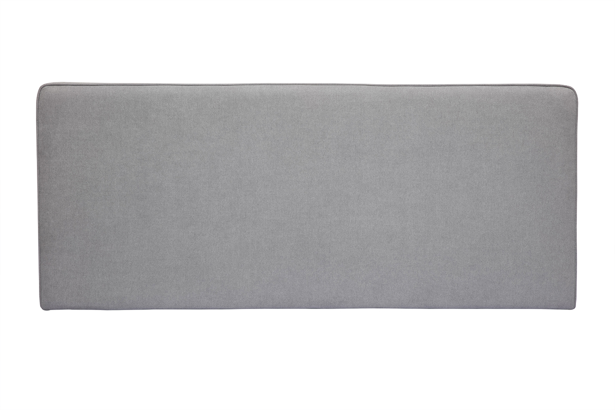 Tte de lit  suspendre en tissu effet velours gris L180 cm LILY