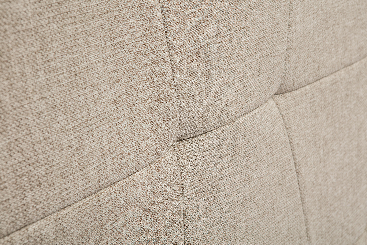 Tte de lit en tissu taupe L170 cm SUKA